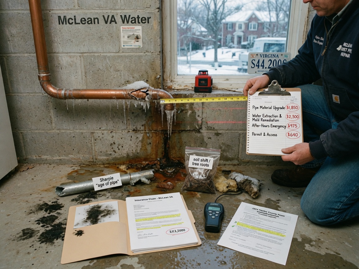 Factors That Affect Burst Pipe Repair Costs In McLean VA