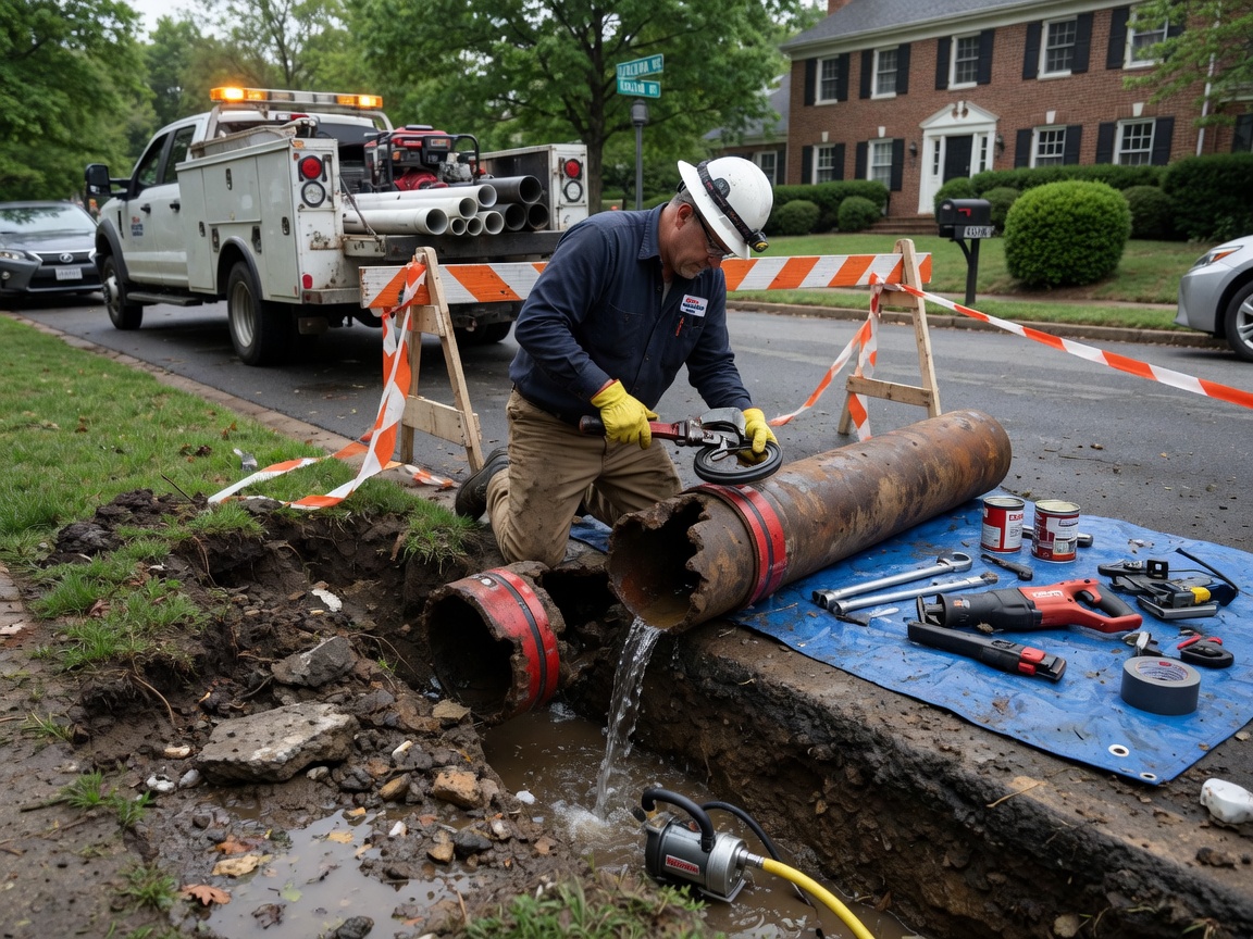 Broken Water Pipe Repair in McLean, VA